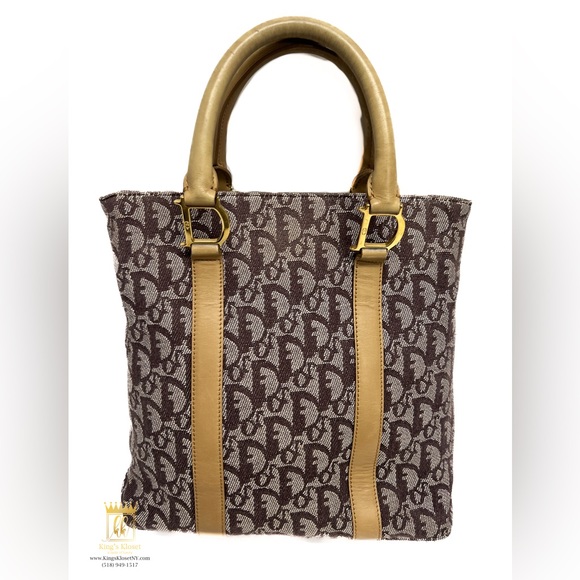 CHRISTIAN DIOR VINTAGE MONOGRAM TOTE BAG - Picture 1 of 16